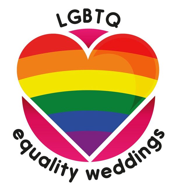 LGBTQ+ Weddings Rainbow Heart Logo